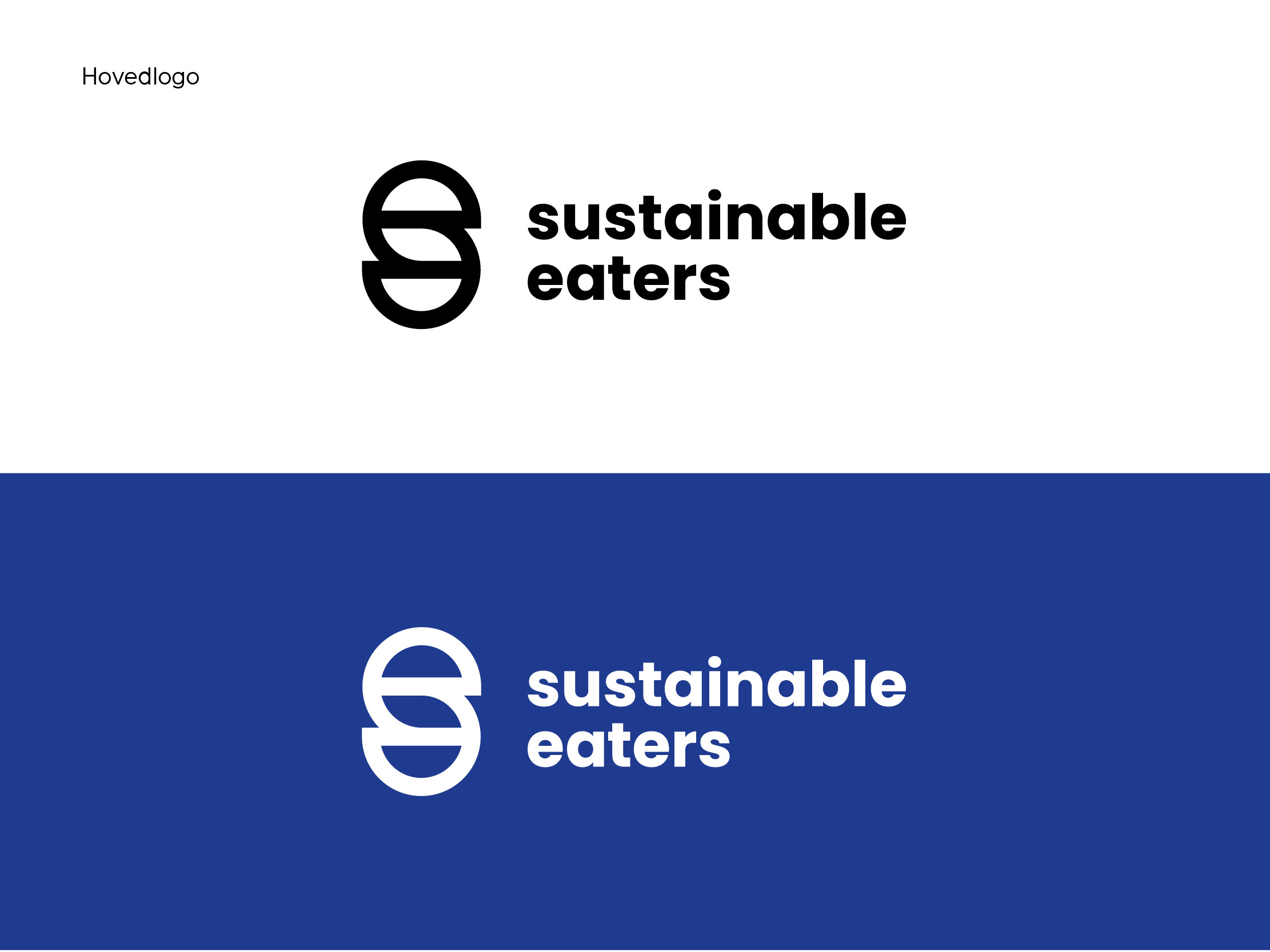 Design av hovedlogo i svart og hvit for Sustainable eaters.